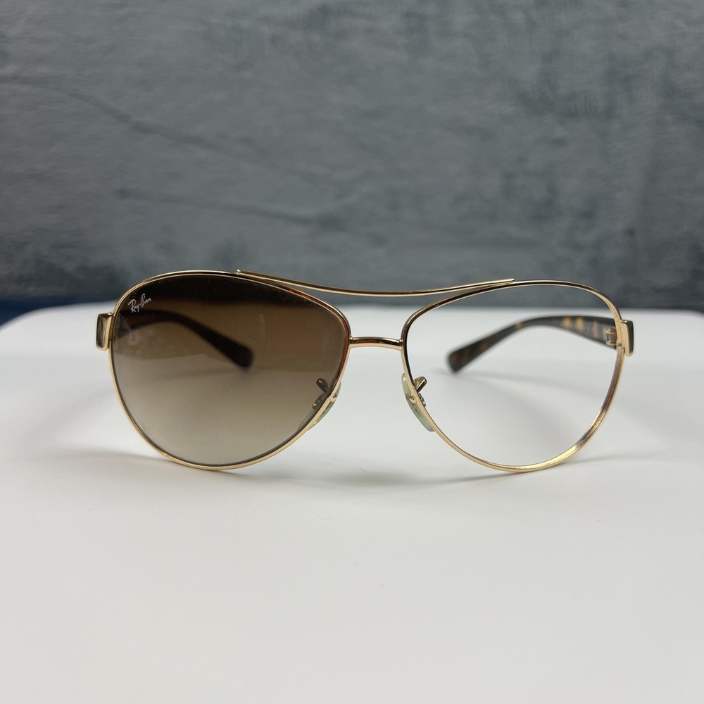 RAY-BAN RB 3386 001/13 GOLD HAVANA GRADIENT AUTHENTIC FRAMES SUNGLASSES 63-13 - Picture 1 of 15